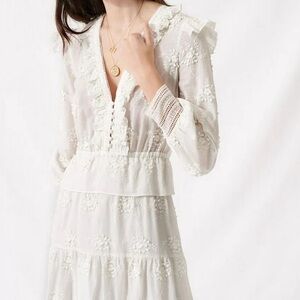 Maje “Roxana” Embroidered Maxi Dress